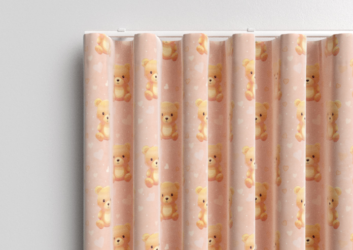Little Bear, Peach Sorbet - Made to Measure Curtains - Image 13